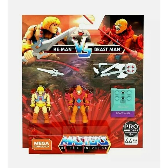 Mega Construx Masters Of The Universe He-Man vs Beast Man NEW MOTU BLOKS LEGO - Picture 1 of 5